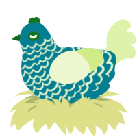 (unnamed), a sea and apple chicken with a lace pattern