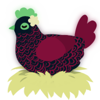 A tumblr and maroon chicken with a double-lace pattern