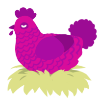 (unnamed), a fuchsia and plum chicken with a lace pattern