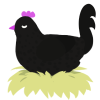 (unnamed), a sable and black chicken with a speckle pattern