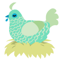 (unnamed), a mint and gluppy chicken with a lace pattern