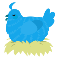 A sky chicken with a bar pattern