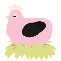 A rose and sable chicken