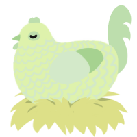 (unnamed), a apple and gluppy chicken with a lace pattern