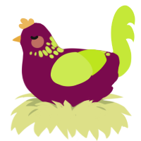 Purple Radish, a wine and lime chicken with a neck-speckle pattern