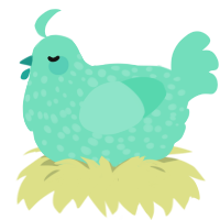 Mint xxy 1, a mint chicken with a speckle pattern