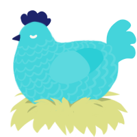 Ionosphere, a aqua chicken with a lace pattern
