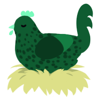 hellebore, a pink chicken with a speckle pattern