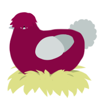 lil ibuprofen, a maroon and silver chicken