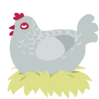 (unnamed), a silver chicken with a half-lace pattern