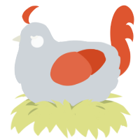 A mist and vermilion chicken