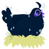 Nalia, a tumblr chicken with a lace pattern