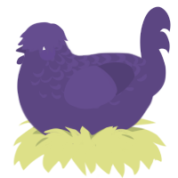 sudden storm, a overcast chicken with a half-lace pattern