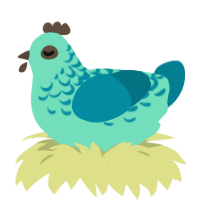(unnamed), a mint and sea chicken with a half-lace pattern