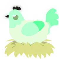 Mildly Radioactive, a gluppy and spring chicken with a head pattern