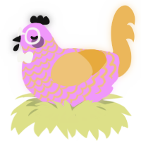 Delune, a lavender and honey chicken with a lace pattern