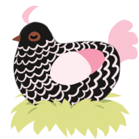 (unnamed), a sable and rose chicken with a lace pattern