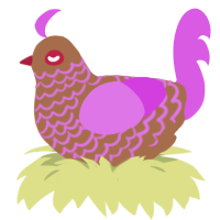 Redeye Flight 2 Ohio, a brown and orchid chicken with a lace pattern