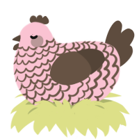 Choclate lacquer, a rose and bark chicken with a lace pattern
