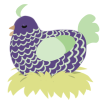 Snapdragon, a overcast and gluppy chicken with a lace pattern