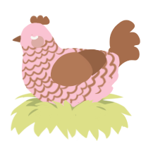 (unnamed), a rose and brown chicken with a lace pattern
