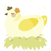 A white and yellow chicken with a neck-band pattern