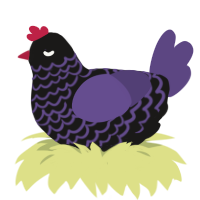 (unnamed), a sable and overcast chicken with a lace pattern