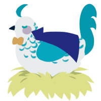 Izumi Sena from Ense, a silver and sea chicken with a half-lace pattern