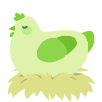 honeydew, a apple and grass chicken