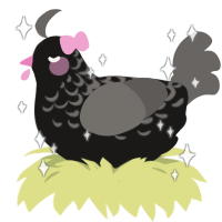 A sable and grey chicken with a half-lace pattern