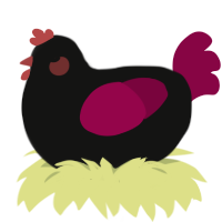 (unnamed), a black and maroon chicken