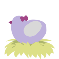 Valethea, a lilac and white chicken