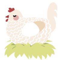 (unnamed), a cream chicken with a lace pattern