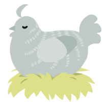 iron, a silver chicken with a half-bar pattern