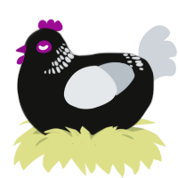 (unnamed), a black and mist chicken with a neck-band pattern