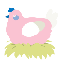Twig, a rose and white chicken
