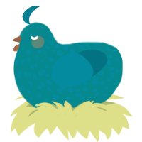 (unnamed), a teal and sea chicken with a speckle pattern