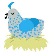 (unnamed), a silver and sky chicken with a speckle pattern