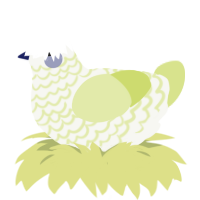 Key Lime Pie, a white and lemon chicken with a lace pattern