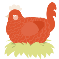 Streetlight, a vermilion chicken with a lace pattern
