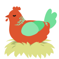 gretch, a vermilion and spring chicken with a neck-band pattern