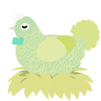 A gluppy and lemon chicken with a double-lace pattern