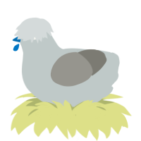 A silver and ash chicken