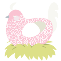 (unnamed), a rose and white chicken with a double-lace pattern