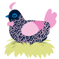 spits up milk, a tumblr and pink chicken with a double-lace pattern