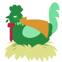 Izuku Midoriya, a viridian and spring chicken with a neck-speckle pattern
