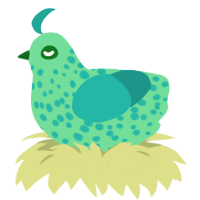Dragonbreath, a spring and turquoise chicken with a speckle pattern