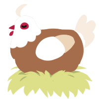 Portabella, a brown and cream chicken with a head pattern