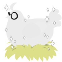 Virtue, a black chicken