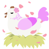A white and lavender chicken with a neck-speckle pattern